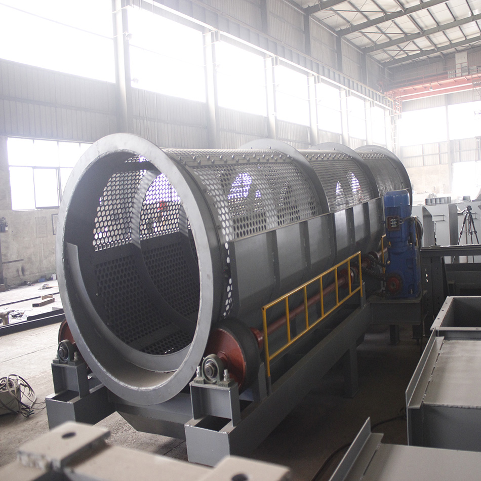 Roller screening machine, sand and gravel rolling screen, segmented multi-layer garbage screening machine, shaftless Greeri machinery