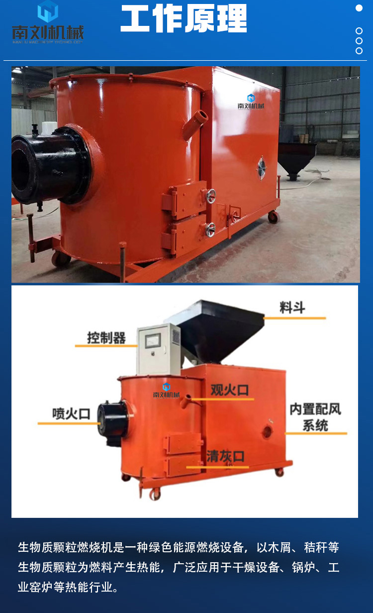 Nanliu Machinery Boiler Renovation Burner 2.4 million kcal Semi gasification Automatic Biomass Particle Burner