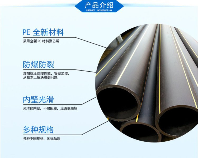 Gas pipeline renovation and supply of HDPE pipes with sufficient inventory and corrosion resistance in Daxin