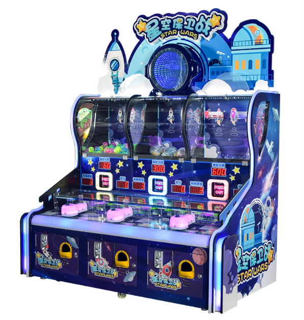 National Music Three Person Shooting and Animal Fighting Children's Cannon Paradise Pinball Machine Commercial Coin Shooting Ball Game Machine