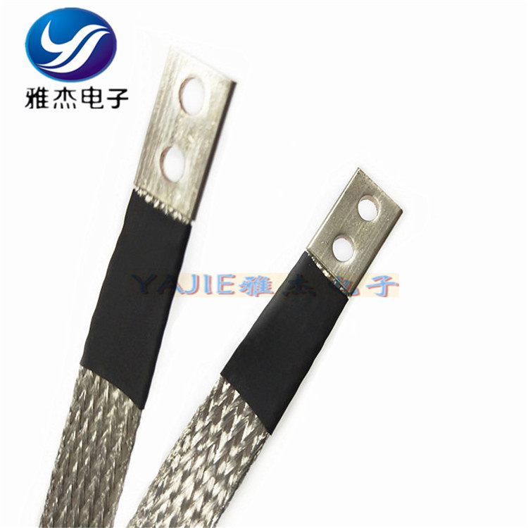 Customized steel column 2 * 40 flexible conductive copper cable lightning protection copper cable connection piece aluminum alloy door and window grounding wire