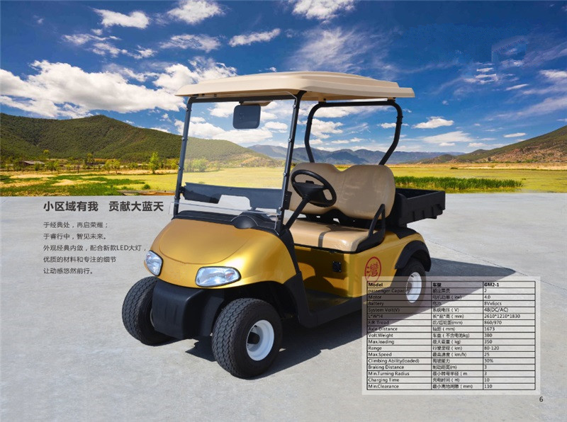 Donglang New Energy Electric Sightseeing Vehicle Upgraded Four Seat Golf Car Scenic Area for Visiting Factory Buildings