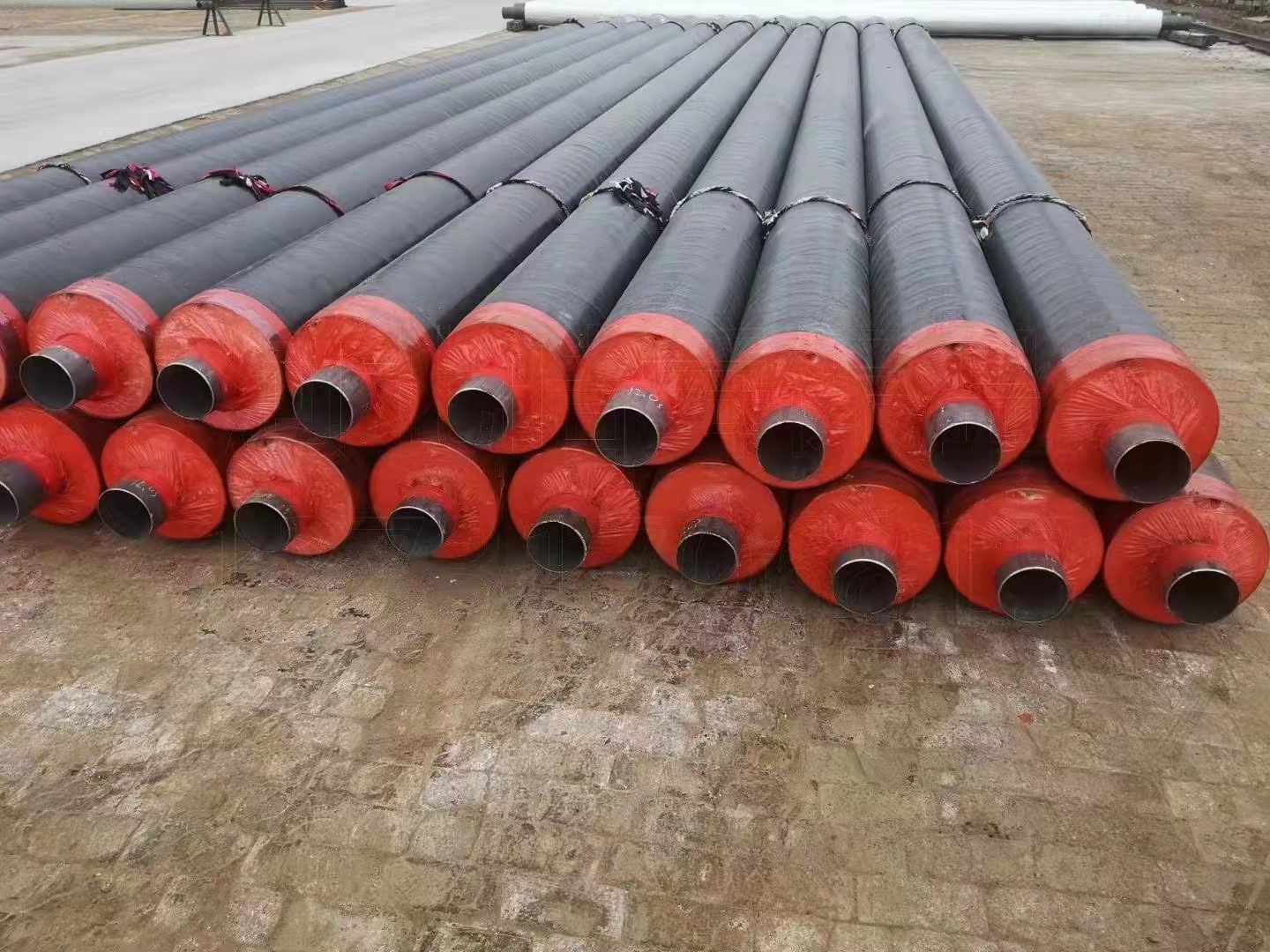 Fangda Pipeline Prefabricated Directly Buried Polyurethane Insulation Pipe to Heating Network Pipe Heating System Steel Sleeve Steel Steam