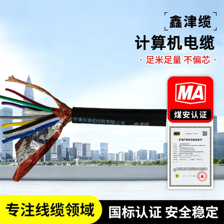 鑫津缆 国标计算机电缆 加粗直径 DJYVP22 6×2×1.0