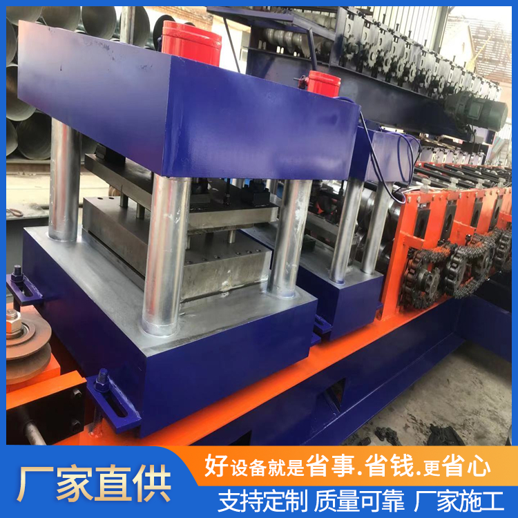 Production of automatic corrugated highway anti-collision guardrail two wave plate cold bending forming machine