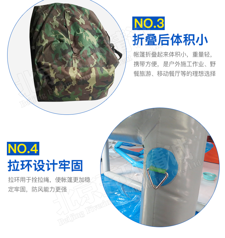 Jingcheng Blue Emergency Tent Customized Humanistic Design, Wind, Rain, Moisture, UV Resistant, Durable