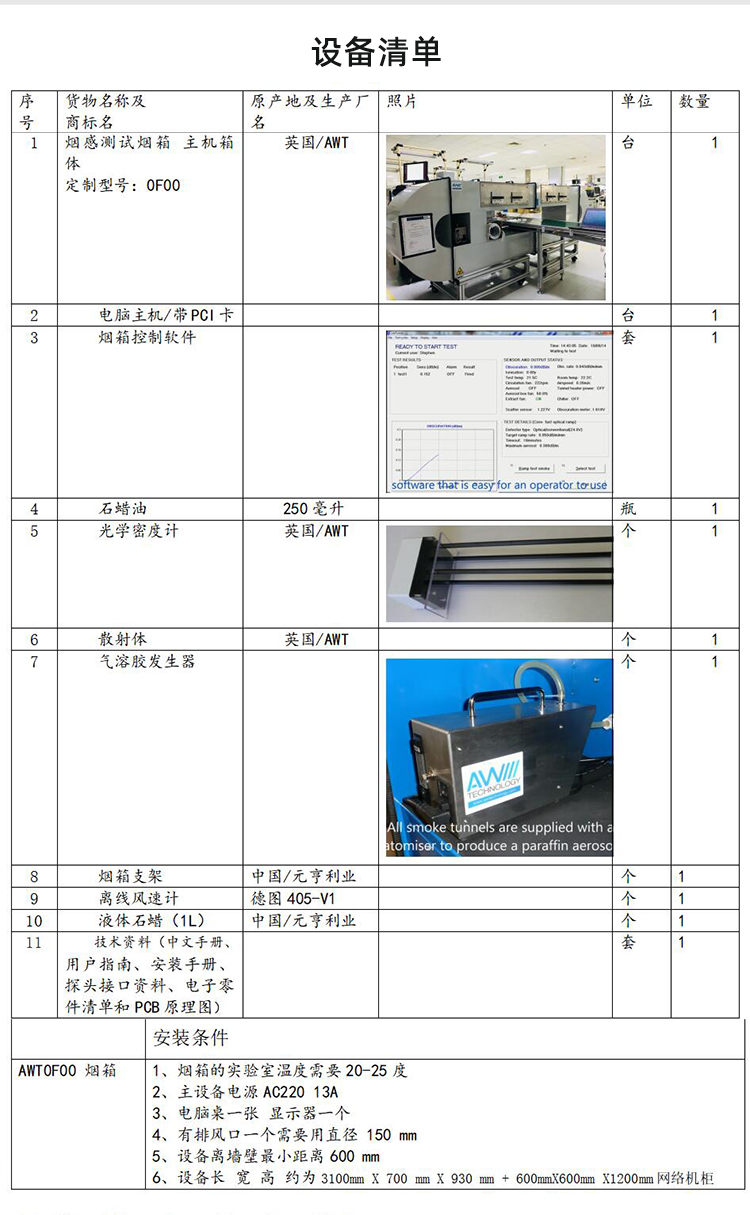 Manual online calibration of smoke sensing smoke box AWT dual channel smoke sensing test box 0F00