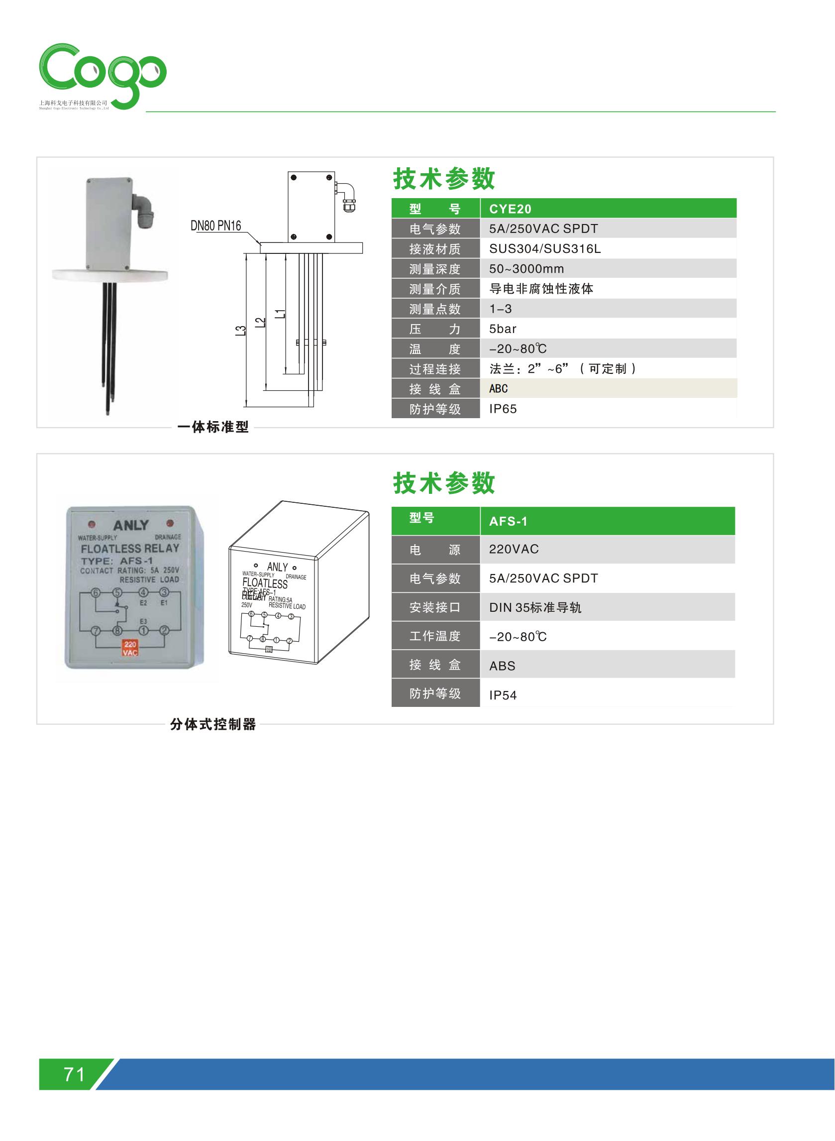 COGO Electronic Technology CYE18 Electrode Level Switch Industrial Grade Electrode Long Short Free Combination