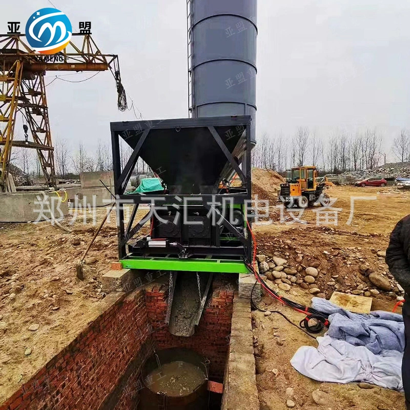 Asia League Wholesale Mixing and Batching Integrated Machine No Foundation Mobile Mixing Station Batching Machine Concrete Mixer