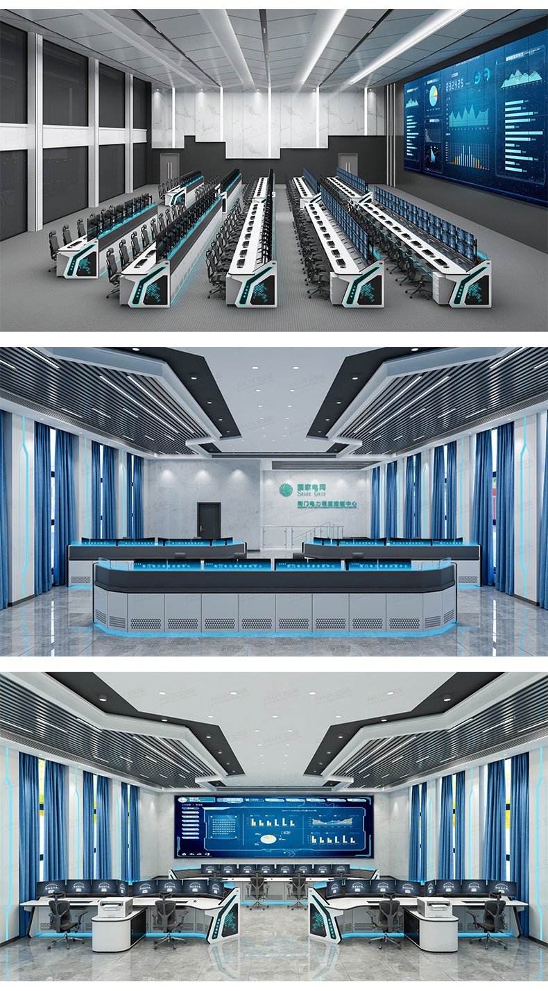 Anbesi Intelligent Elevating Control Console Traffic Command Center Monitoring Platform Steel and Wood Combination Operation Platform Manufacturer