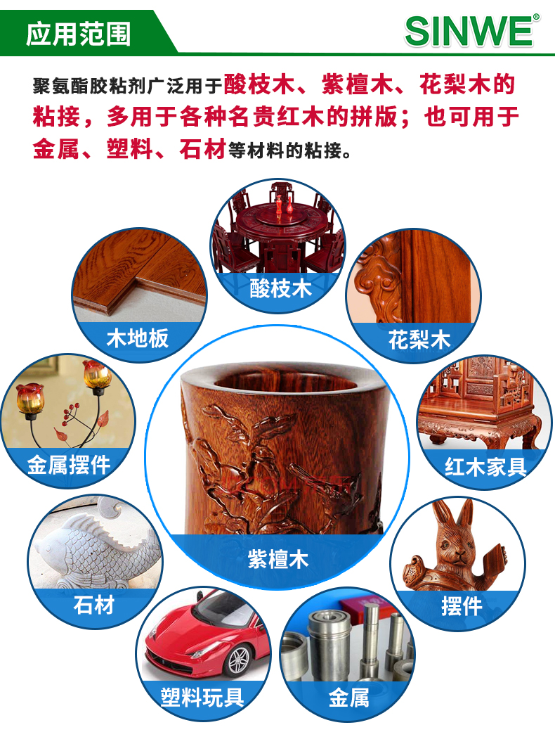 PU polyurethane adhesive, strong adhesive for woodworking, wood flooring, mahogany furniture, and wooden boards