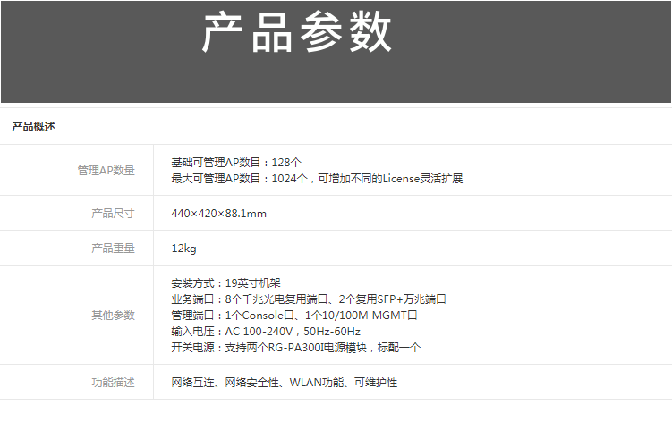 Ruijie Network RG-WS5708 Wireless Controller Can Add Different Licenses for Flexible Expansion