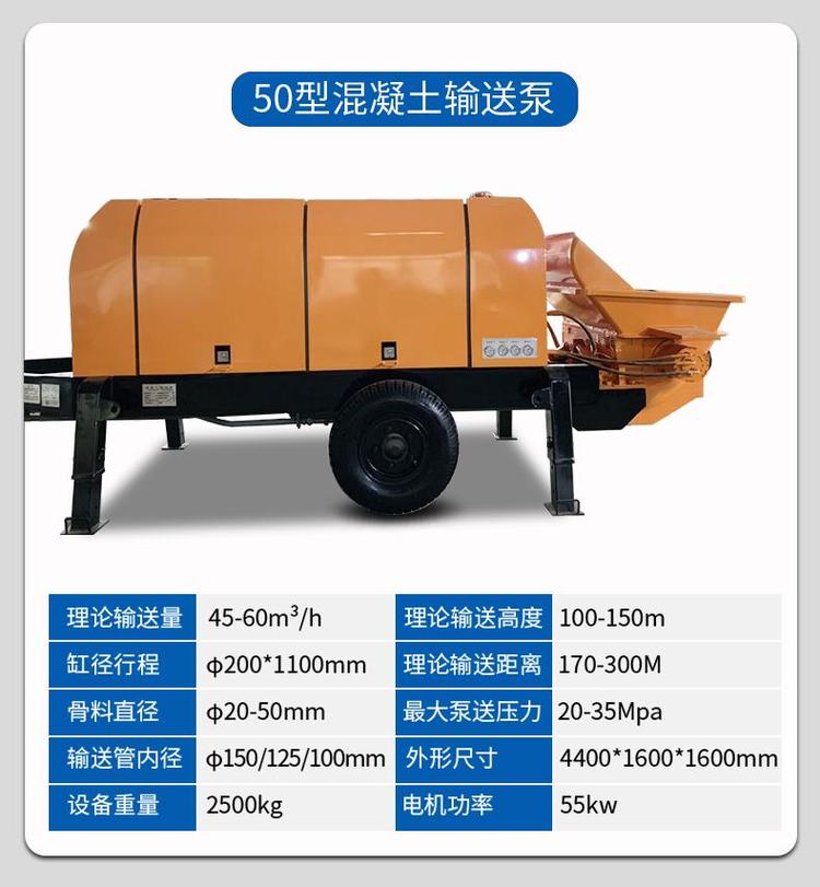 Nuocheng Fine Stone Mortar Mud Construction Pump Building High and Low Floor Pouring Pump Concrete Secondary Structure Delivery Pump