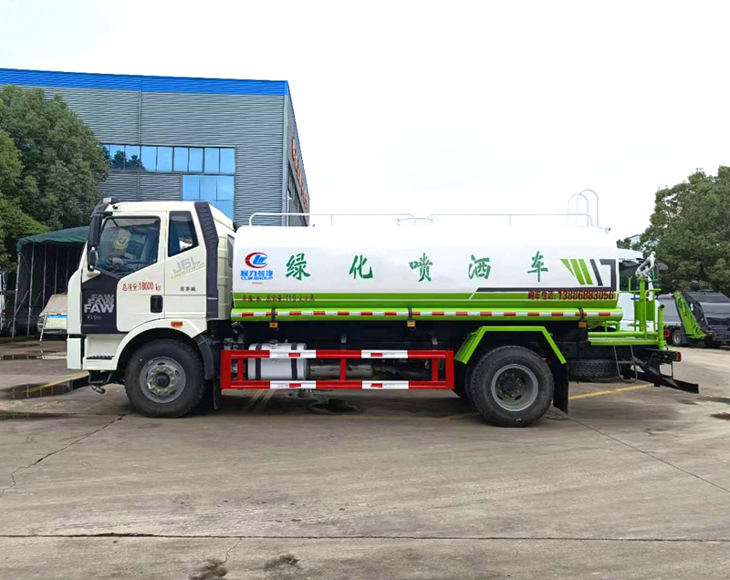 Jiefang J6 Chengli 15 square green spray truck 12 ton sprinkler truck can be equipped with fog gun machine and electronic sprinkler