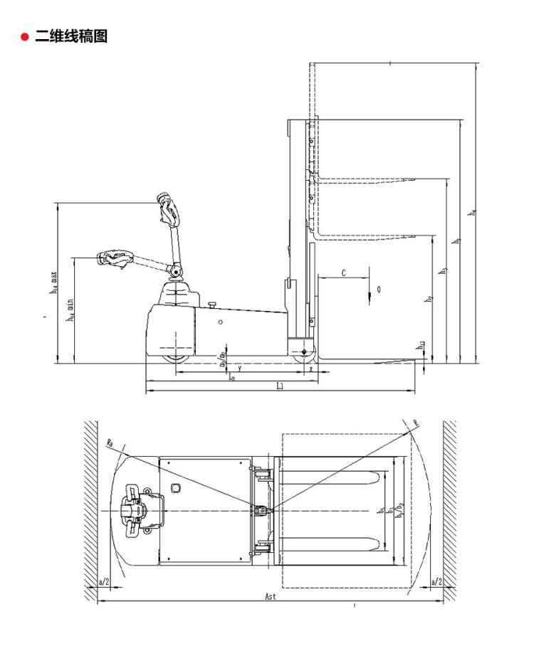 Electric balanced forklift truck for loading and unloading goods, handling and stacking, with strong power for all operations, suitable for multiple working conditions