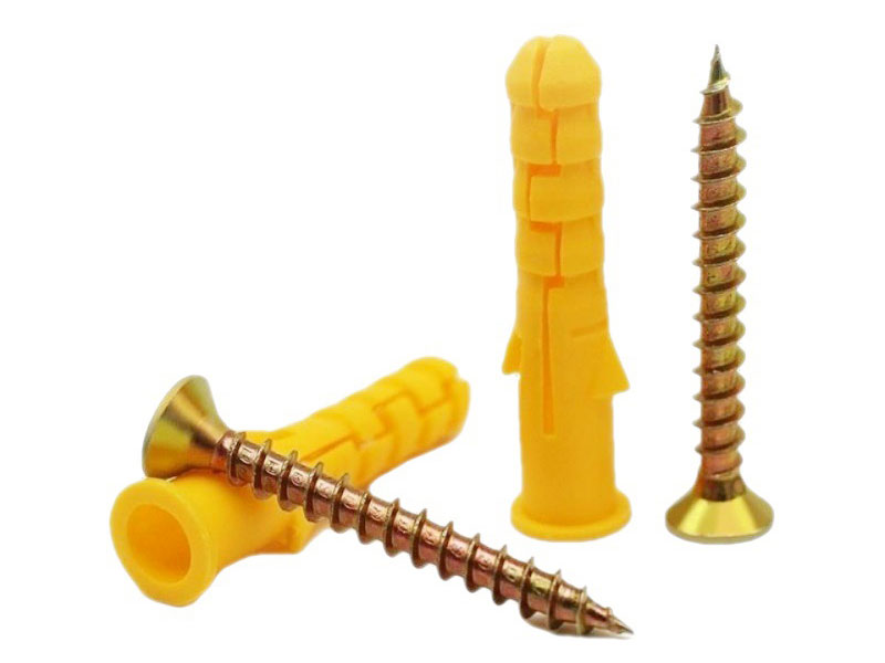 Yellow screw Larimichthys polyactis plastic Wall plug PE hose expansion plug