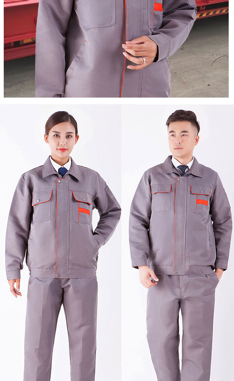 Autumn and winter polyester long sleeved engineering clothing, work clothes, top insulation, anti fouling printing, embroidery enterprise logo