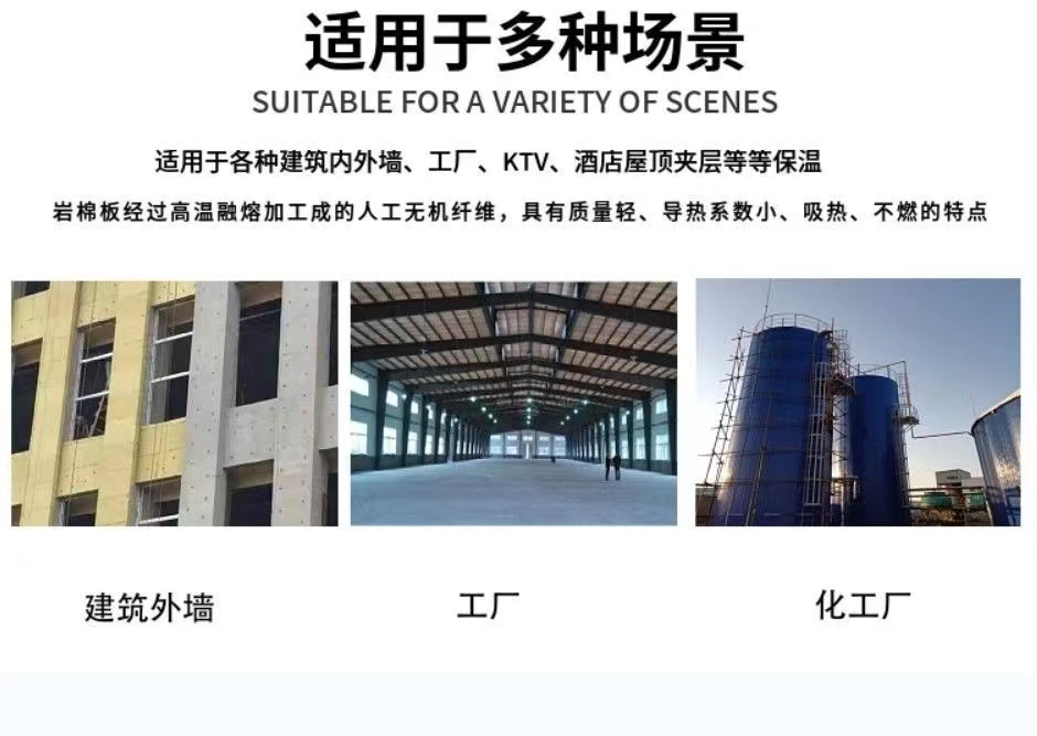 Rock wool composite board, exterior wall, rock wool board, roof sandwich partition board, sound insulation board, fire insulation board, thermal insulation board