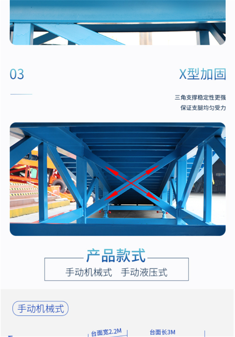 Weilin Qinli Machinery 10 tons and 10 meters warehouse unloading mobile loading bridge logistics forklift unloading platform