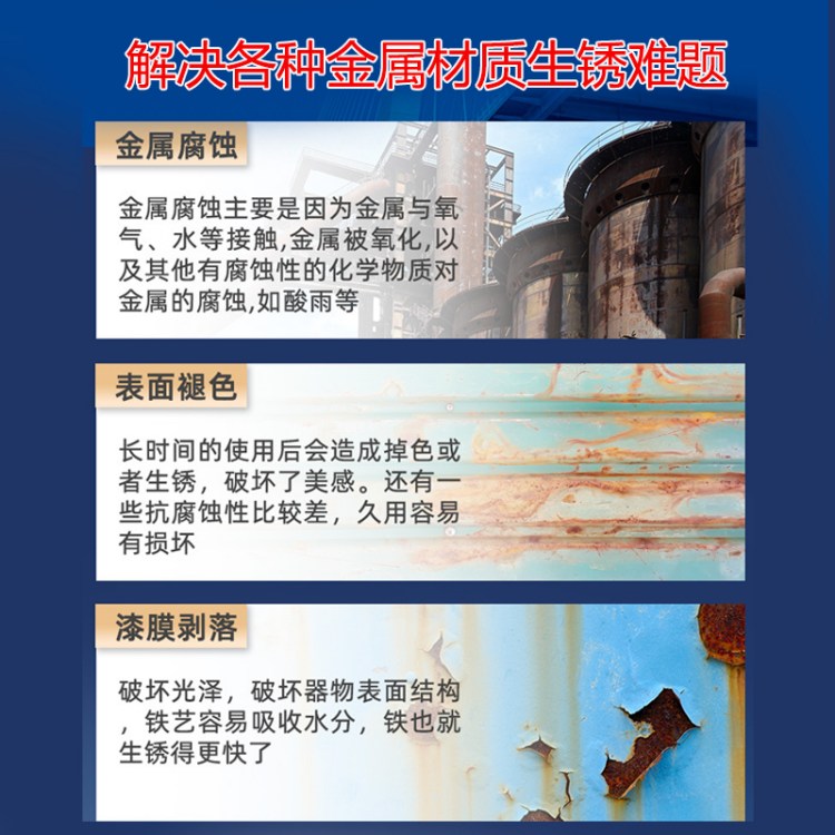 家虹机械设备金属腐蚀喷涂翻新专用铁锈转化剂防锈涂料免人工打磨