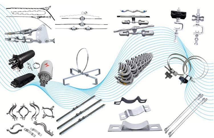 The fastening fixture is used for the connection of tension clamp suspension fittings, optical cable connection boxes, and iron towers