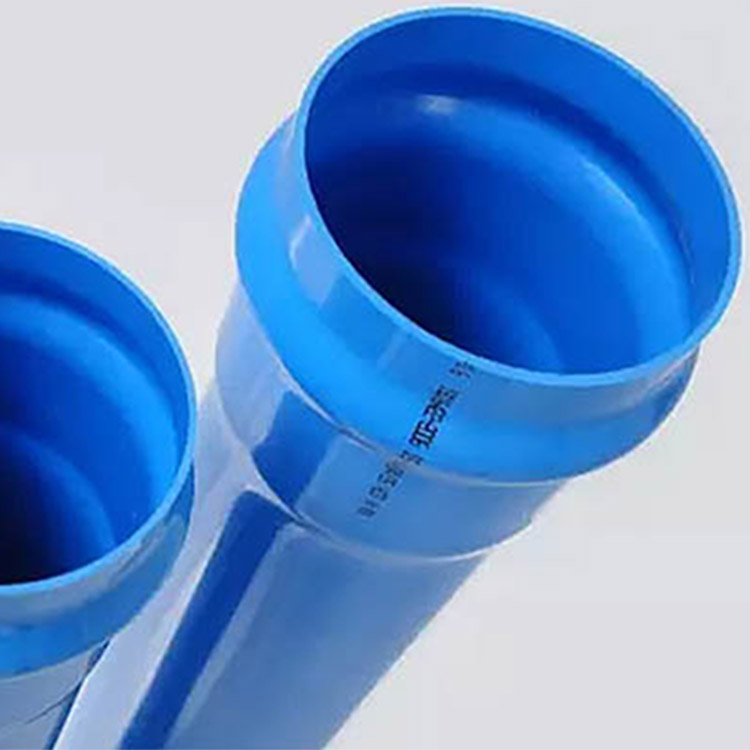 Blue OPVC pipe fittings, PVCO biaxial oriented water supply pipes, farmland specific PVCO pipes