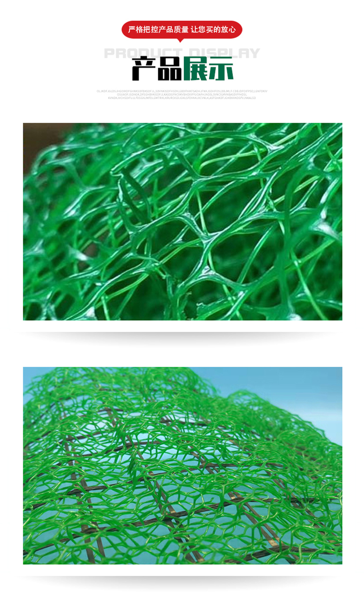 NSS plastic three-dimensional geotextile mesh mountain restoration green mesh slope protection EM2-EM5