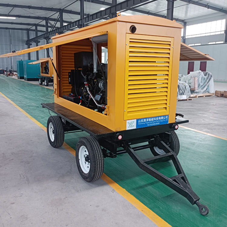 Main power supply for field engineering Weichai mobile copper brushless diesel generator set with trailer has low fuel consumption