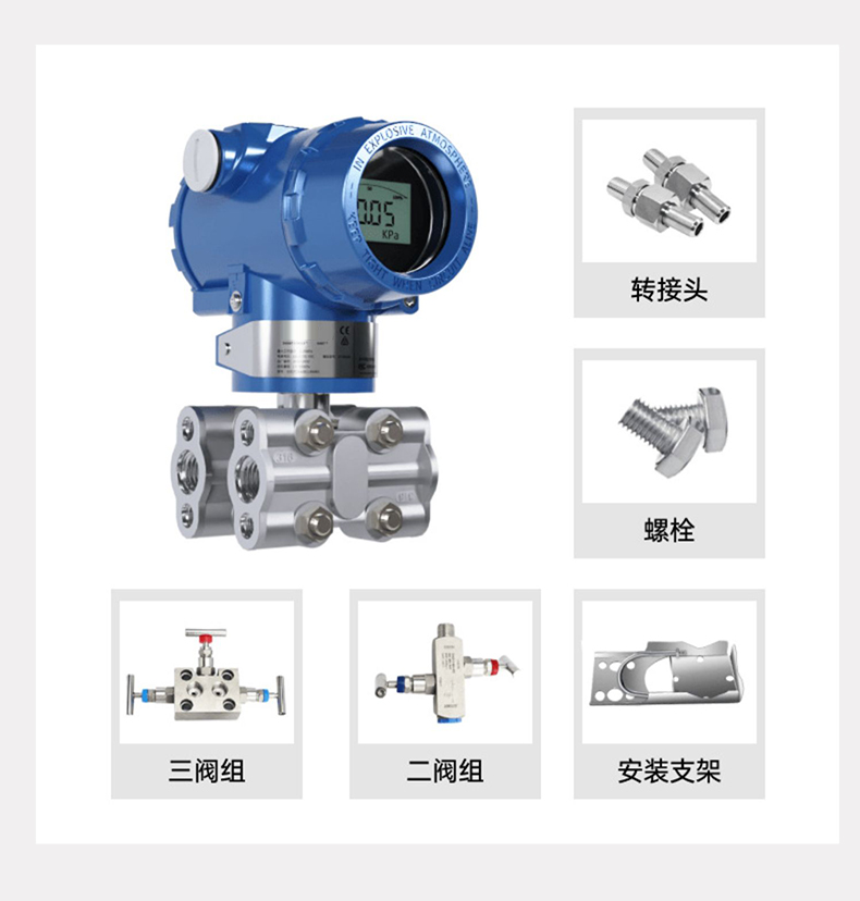 Intelligent differential pressure transmitter explosion-proof capacitive HART protocol vacuum negative pressure steam liquid water pressure sensor