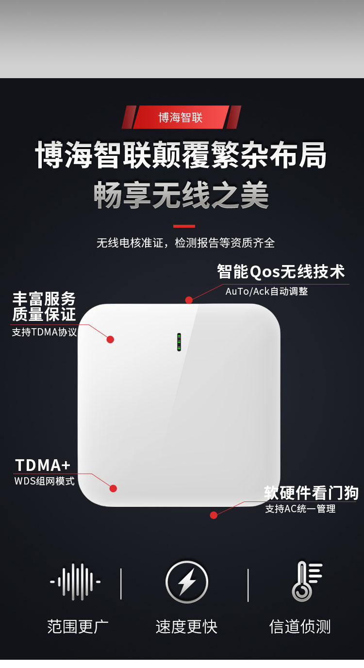 Bohai Zhilian Industrial Grade WIFI6 High Power Outdoor AP Smart Park Smart Factory Wireless Coverage