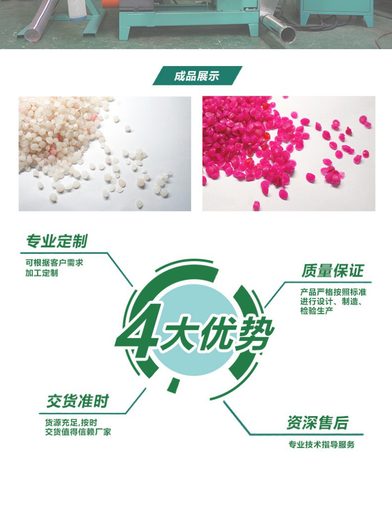 Low temperature environmentally friendly granulation of PE film PC pellet machine Plastic film edge material granulation Small anhydrous granulation machine