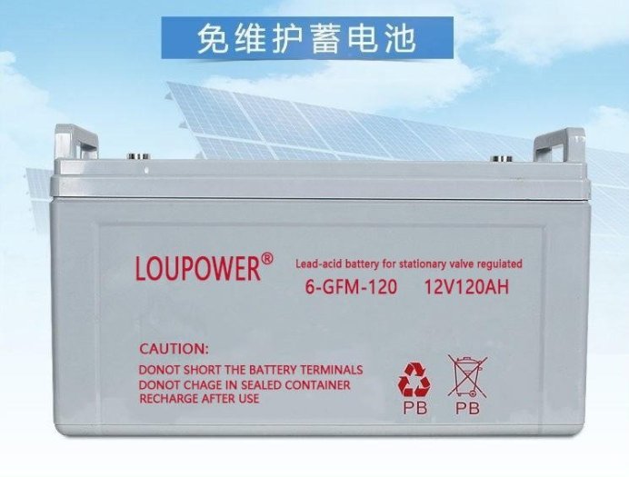 LOUPOWER蓄电池6-GFM-120莱力铅酸免维护12V120AH直流屏电源