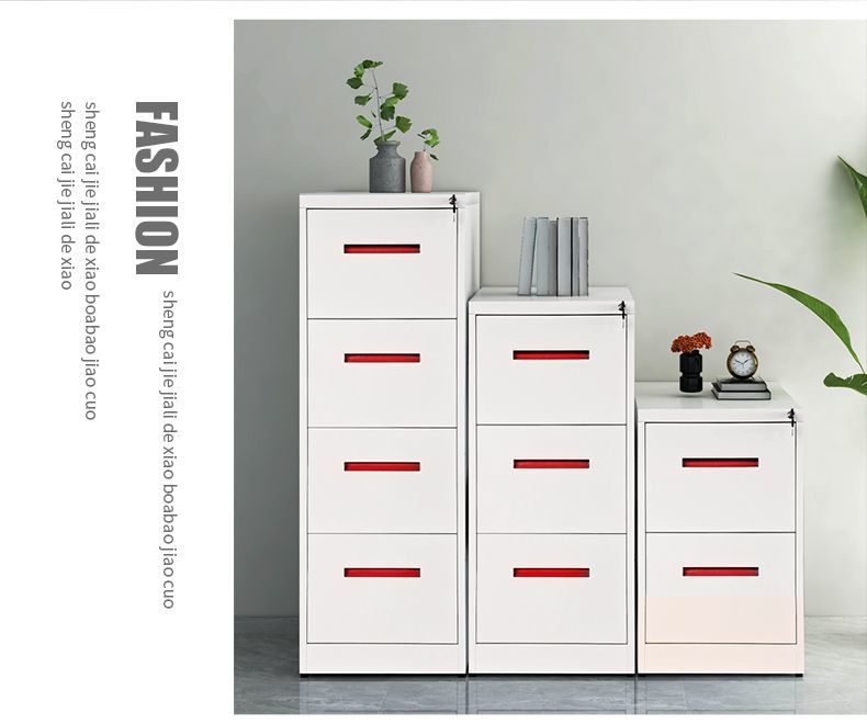 Office information cabinet, desk edge drawer type storage cabinet, steel hanging and salvaging file cabinet