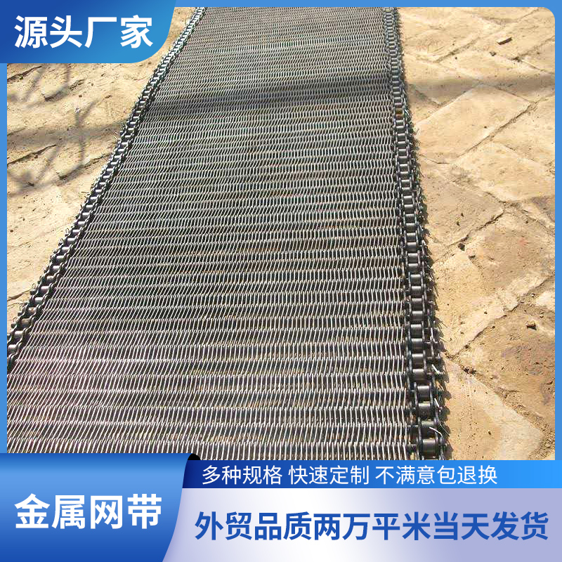 Stainless steel mesh belt high-temperature resistant metal dryer mesh belt processing customized mesh belt drying equipment