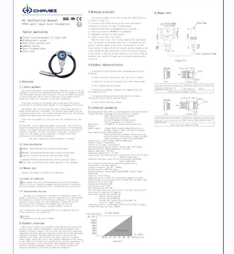 Imported input type liquid level transmitter mud electroplating anti-corrosion CHAVEZ Chavez, USA