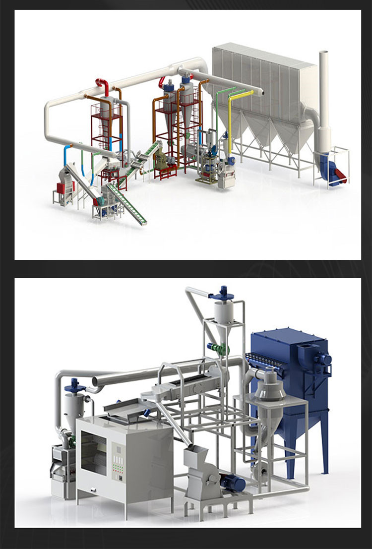 Lithium battery crushing and recycling equipment Positive and negative materials crushing and recycling processing production line Maoxing Machinery