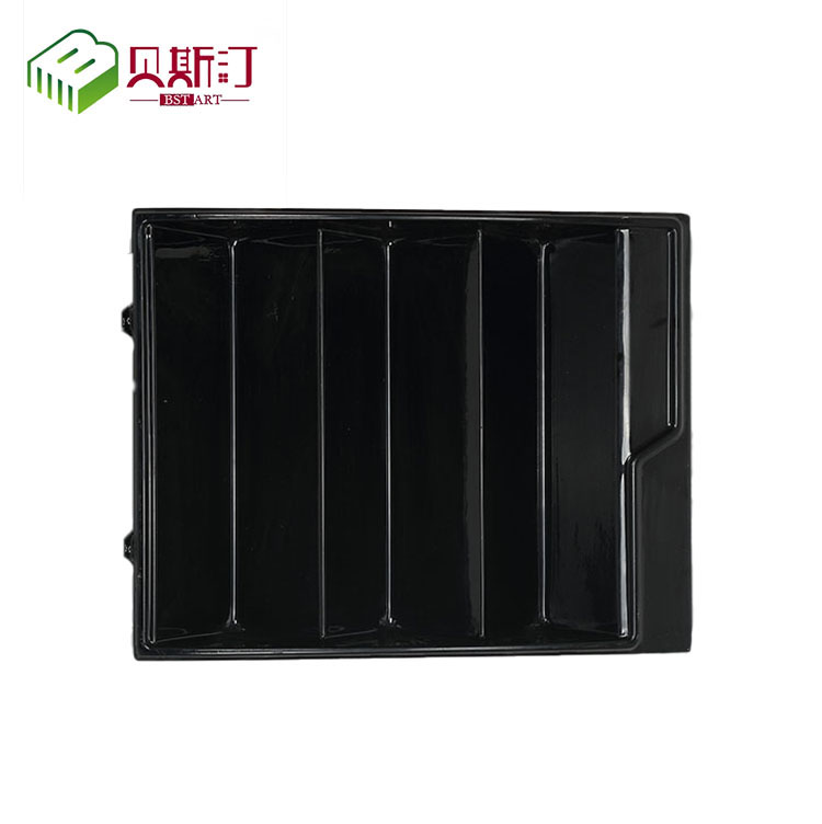 Acrylic thick sheet blister black blister tray vacuum formed cosmetic display box blister processing