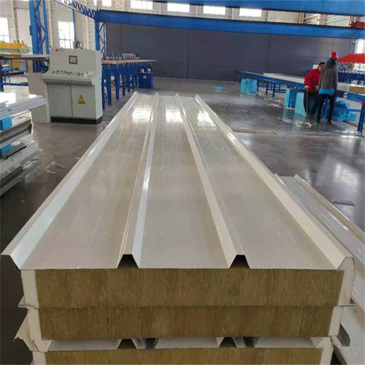 Polyurethane edge sealing glass wool composite board, horizontal installation board, integrated board, A-grade fireproof blue sky manufacturer supply