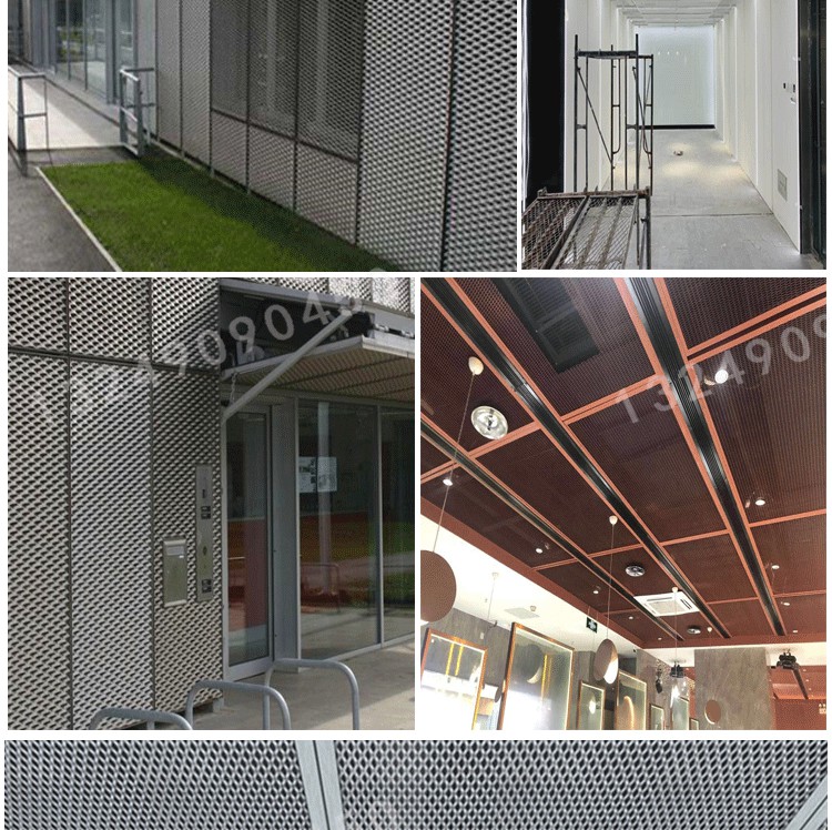 Aluminum alloy mesh ceiling, aluminum mesh mesh door head decoration, expansion mesh, diamond shaped small hole stretching metal curtain wall mesh