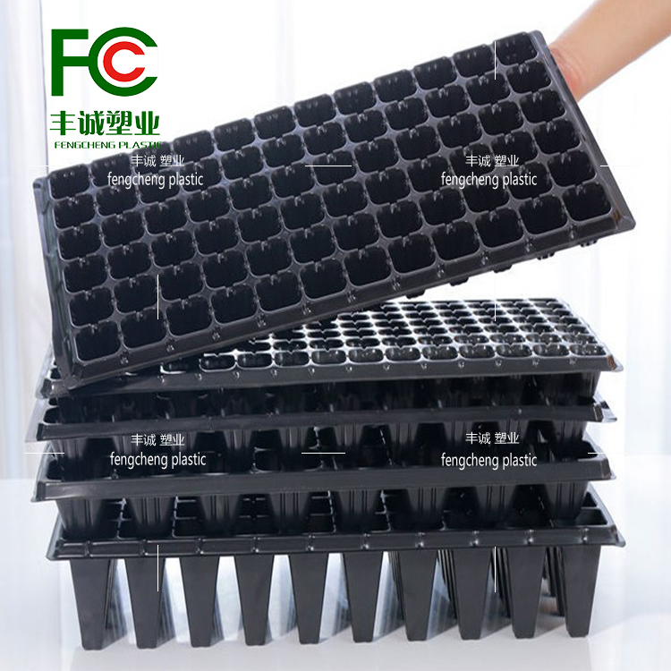 Brand new black seedling tray for flowers, succulent vegetables, melons, and fruits