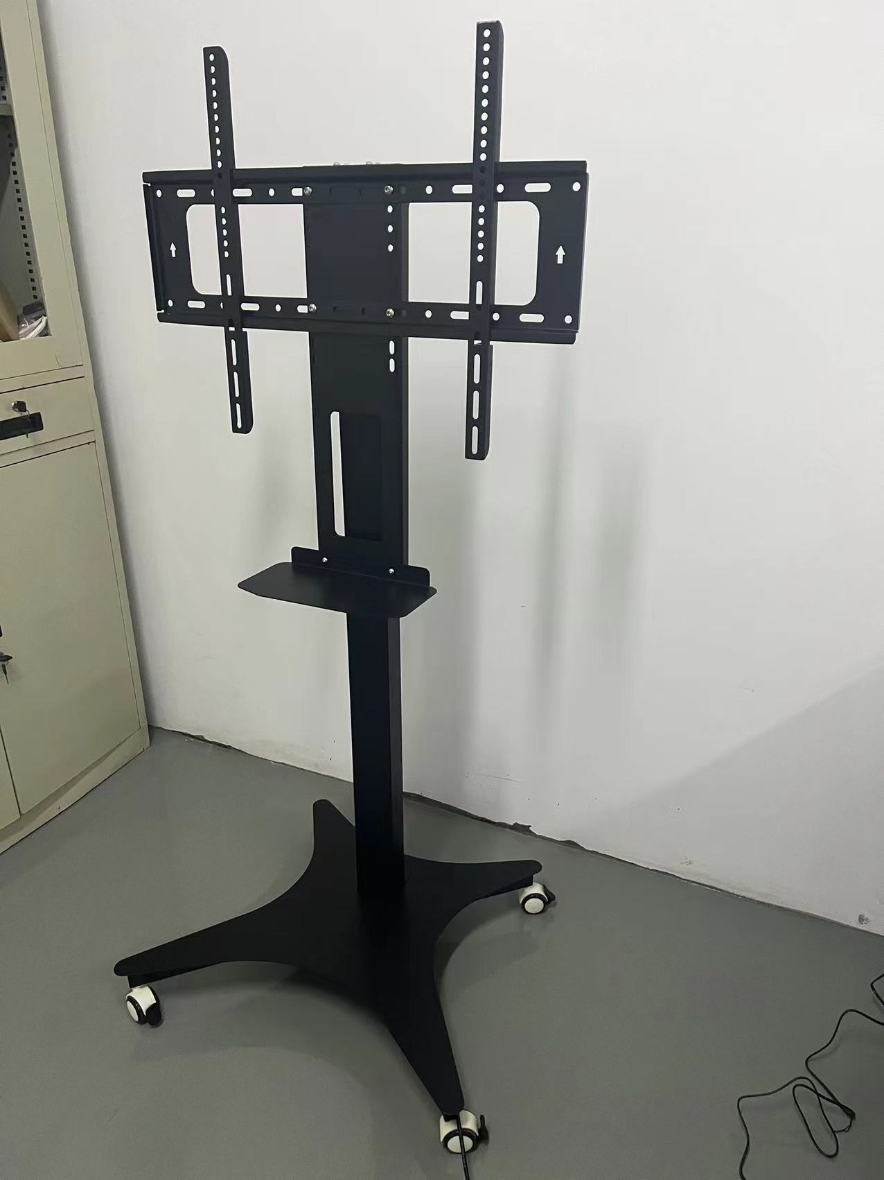 Control Field Elevating Display Movable LCD Universal Floor Mechanical TV Rack Black TV Bracket