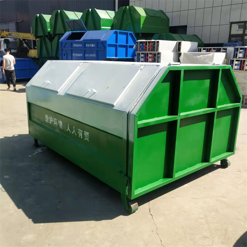 Outdoor plastic garbage can Sanitation manual Garbage truck trailer movable garbage can