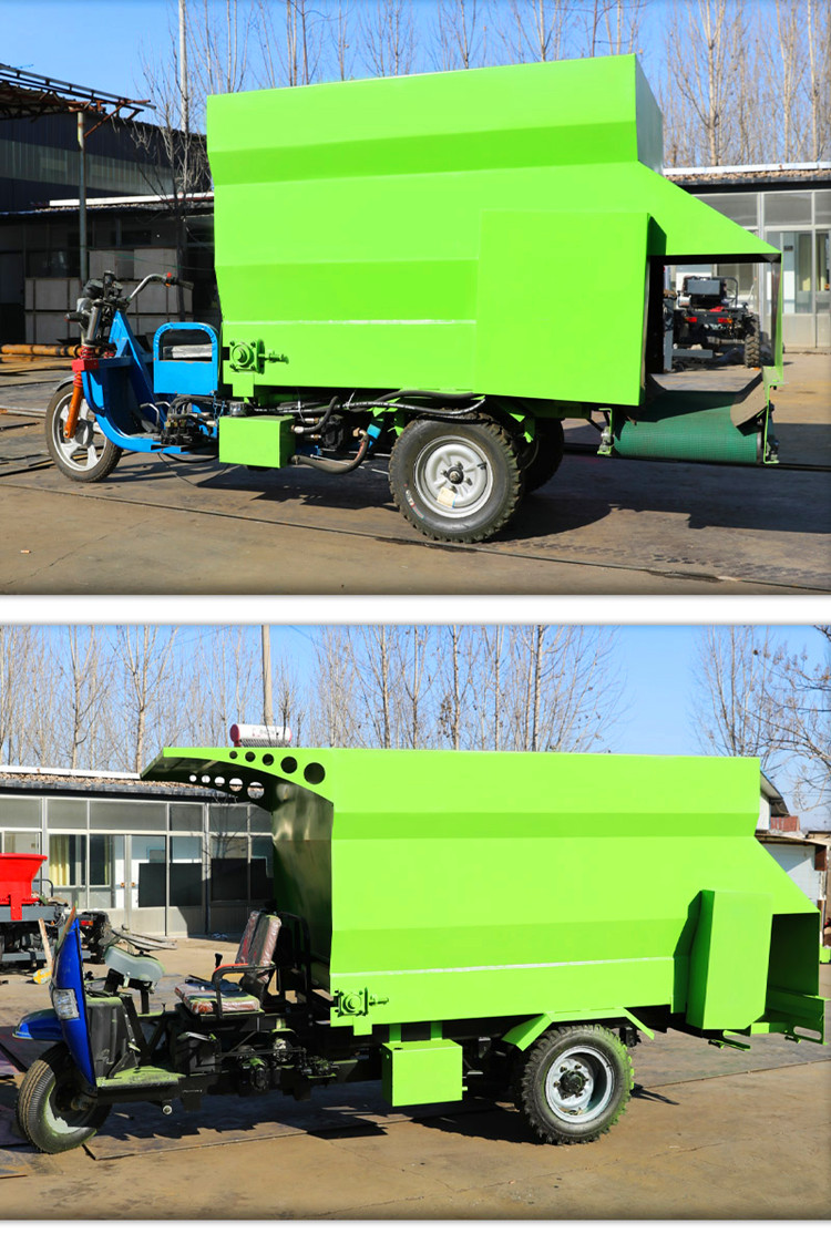 Small electric bidirectional feeding truck for cattle and sheep, self-propelled forage spreading integrated vehicle, automatic grass spreading machine