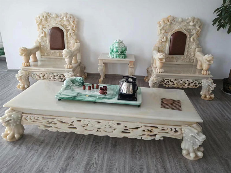 Customized manufacturer of jade tables, chairs, dining tables, jade carvings, European style furniture, sofas, coffee tables, stools, and home furnishings