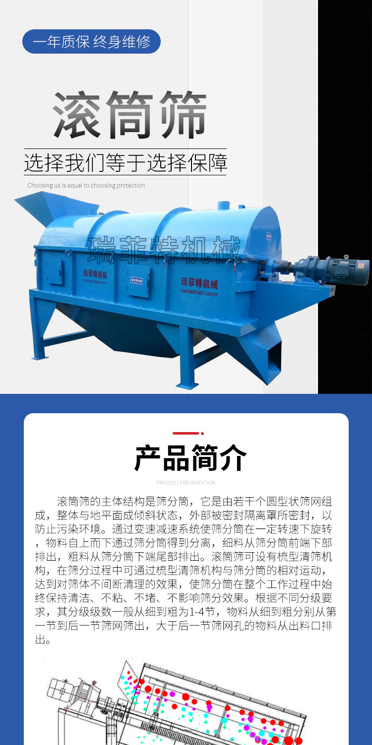 Manufacturer provides drum screening machine, coke and white ash screening equipment, screening machine, drying sand vibration