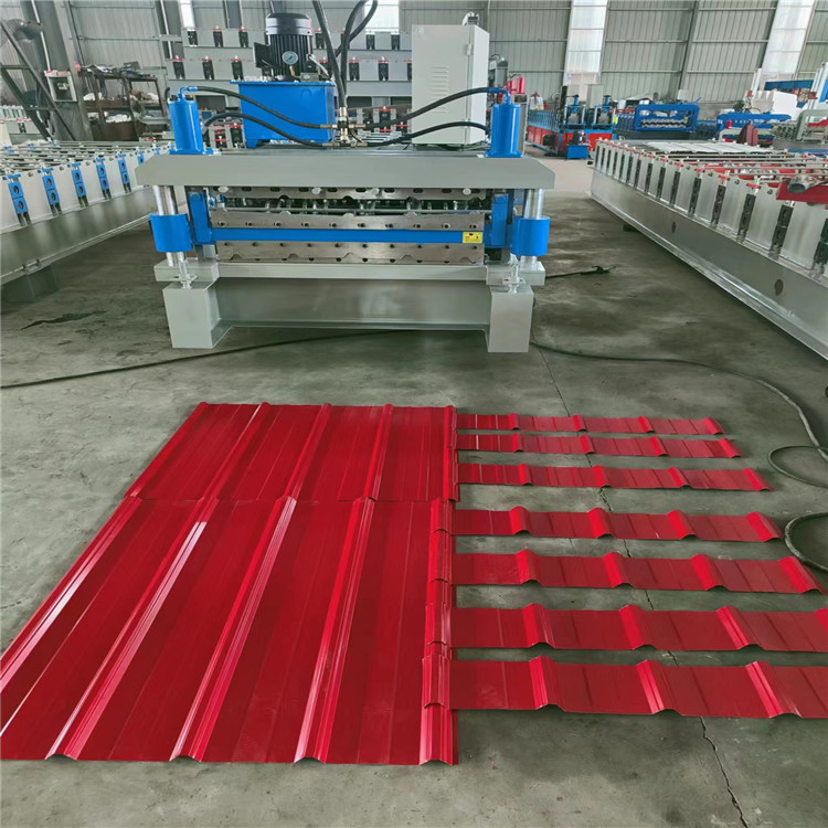 Reinforced color steel tile pressing machine, stainless steel 840-900 double-layer equipment, dual-purpose molding machine, manufactured by Longxing