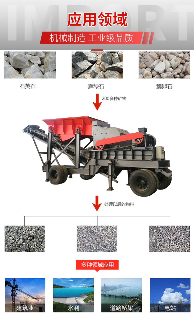 Vehicle mounted mobile crusher Construction waste stone maker diesel power without foundation Hengxingrong machinery