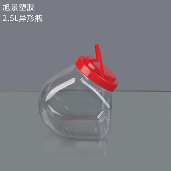 PET plastic bottle 2.5L diagonal transparent bottle shaped bottle nut grain packaging bottle 2500ML wide mouth