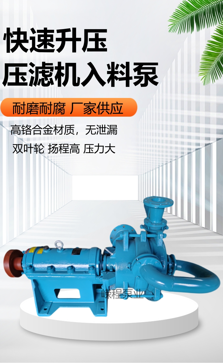 Filter press feed pump, sand washing, coal washing plant feed pump, horizontal slurry pump, high-pressure mud press pump, lift pump industry