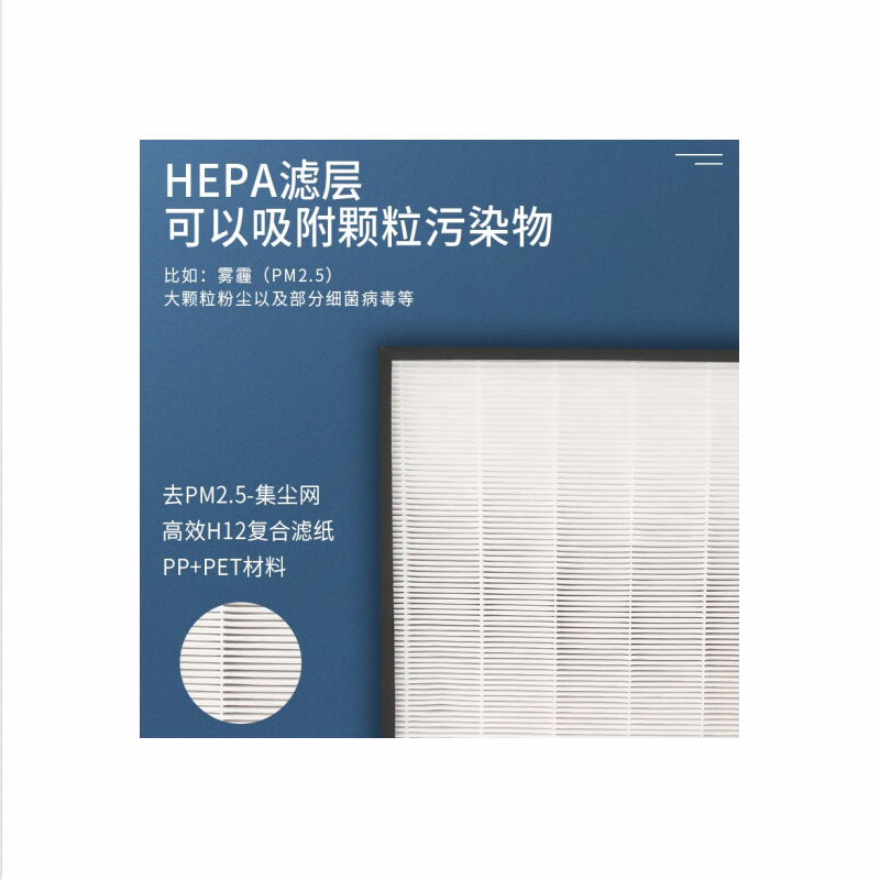 HEPA activated carbon composite filter element